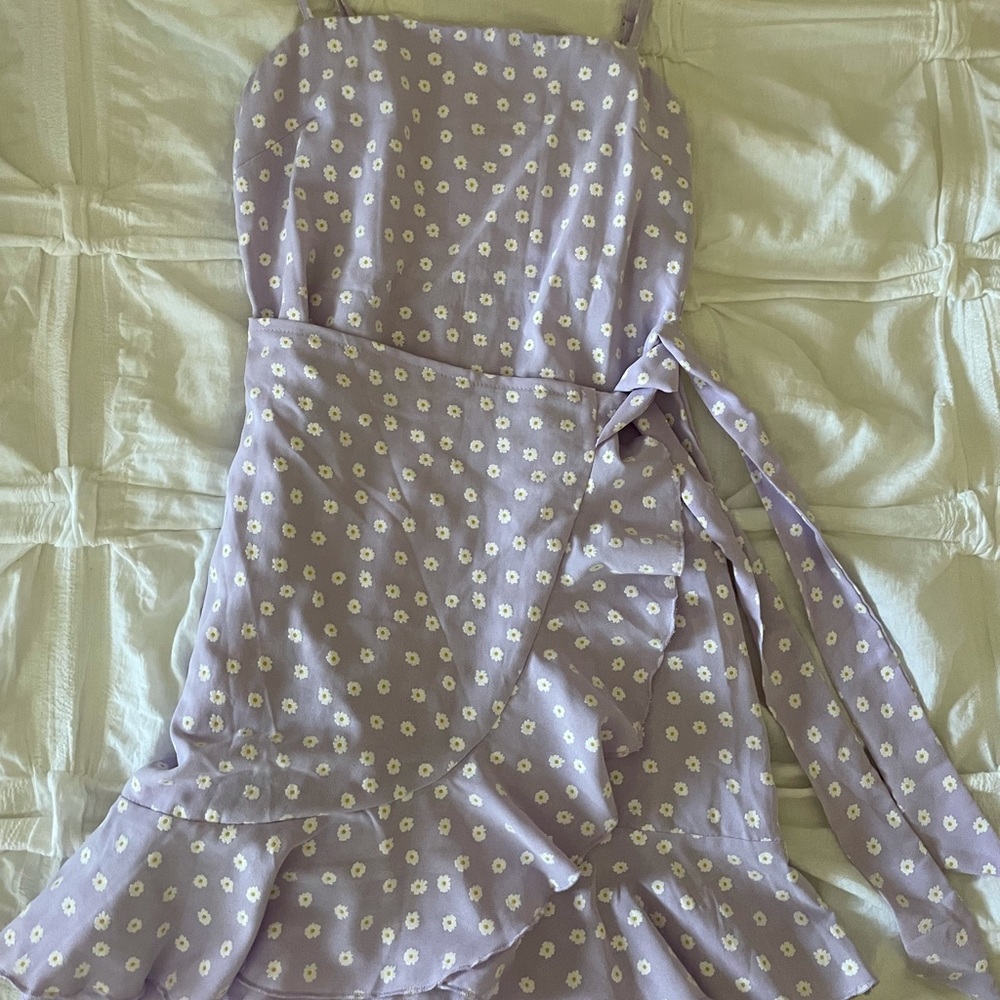 Floral wrap mini dress